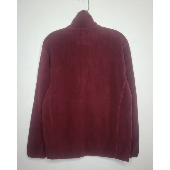NWT St John's Bay burgundy red fleece zip jacket - small - Picture 3 of 5